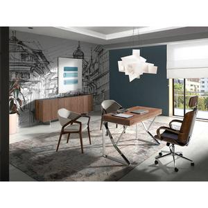 Bureau en bois et acier chromé Angel Cerdà image-4