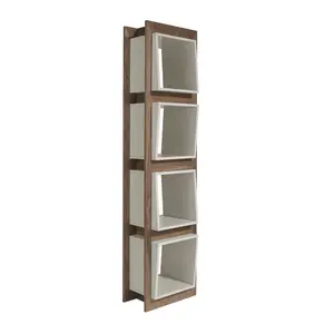 Walnut bookcase and cubes Angel Cerdà image-1