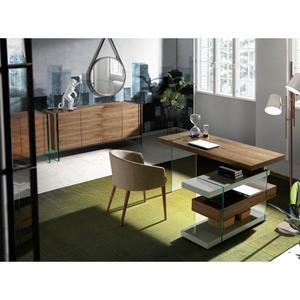 Okrągłe drewniane lustro Angel Cerdà image-3