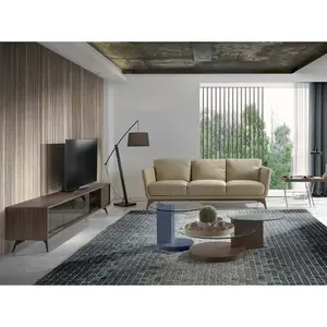 Tv-bord i spejlglas og træ Angel Cerdà image-3