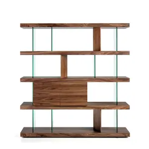 Walnut and glass bookcase Angel Cerdà