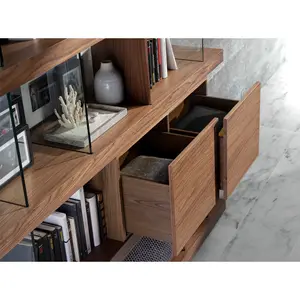 Walnut and glass bookcase Angel Cerdà image-3