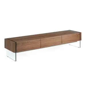 TV-Möbel aus Nussbaum und Glas Angel Cerdà