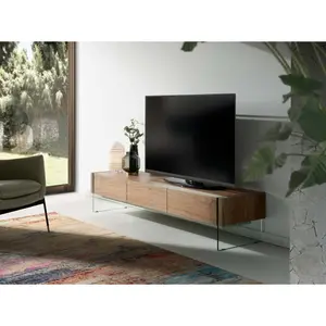 TV-Möbel aus Nussbaum und Glas Angel Cerdà image-3