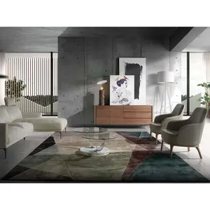 Walnut and tempered glass sideboard Angel Cerdà image-4
