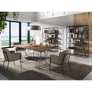 Knihovna z černé oceli a ořechového dřeva Angel Cerdà image-2