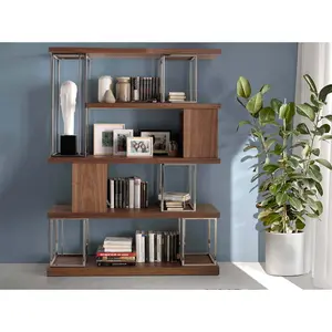 Bogreol i valnød og forkromet stål Angel Cerdà image-1