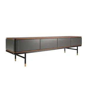 Wood and steel TV unit with top Angel Cerdà image-0