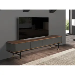 Wood and steel TV unit with top Angel Cerdà image-2