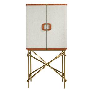 Buffet haut tissu et acier poli Angel Cerdà