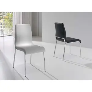 Chair in crust leather and chromed steel Angel Cerdà image-0