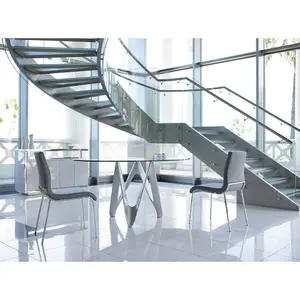 Chair in crust leather and chromed steel Angel Cerdà image-3