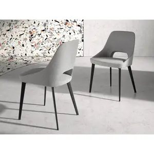 Fabric and steel dining chair Angel Cerdà image-3