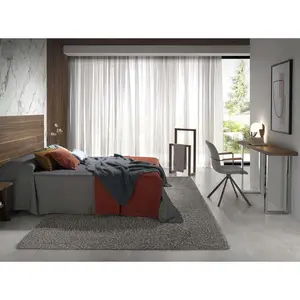 Otáčecí židle z látky s ocelovými nohami Angel Cerdà image-2