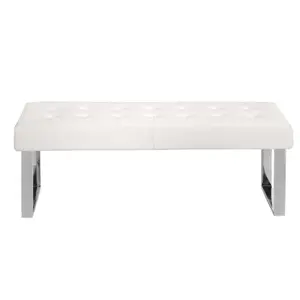 Sengebord i læder og forkromet stål Angel Cerdà image-0