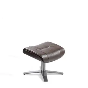 Leather upholstered swivel pouffe Angel Cerdà image-0