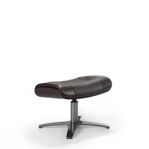 Leather upholstered swivel pouffe Angel Cerdà image-1