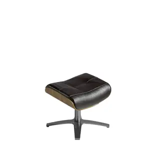 Leather upholstered swivel pouffe Angel Cerdà image-2