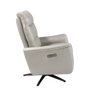 Fauteuil pivotant en cuir Angel Cerdà image-3