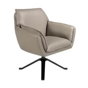 Leather swivel armchair Angel Cerdà image-0