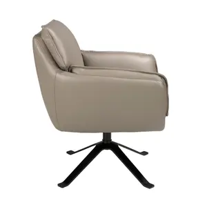 Leather swivel armchair Angel Cerdà image-1
