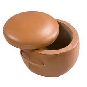 Leather pouffe Angel Cerdà image-1