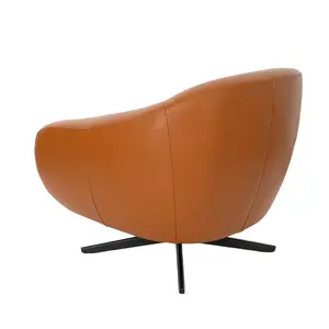 Fauteuil pivotant en cuir Angel Cerdà image-2