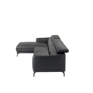 Sofa in leather and steel Angel Cerdà image-1