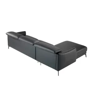 Sofa in leather and steel Angel Cerdà image-2