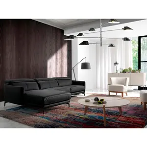 Sofa in leather and steel Angel Cerdà image-3