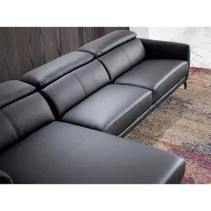 Sofa in leather and steel Angel Cerdà image-4