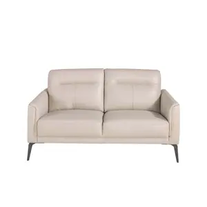 2-seater leather and steel sofa Angel Cerdà image-0