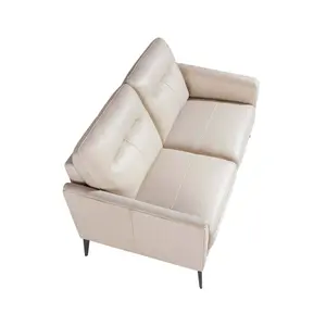 2-seater leather and steel sofa Angel Cerdà image-2