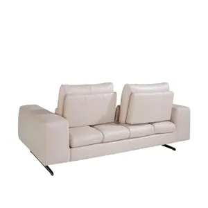 2-seater leather and steel sofa Angel Cerdà image-2