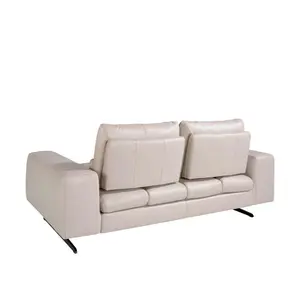 2-seater leather and steel sofa Angel Cerdà image-3
