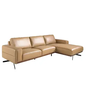 Leather and steel chaise longue Angel Cerdà image-1