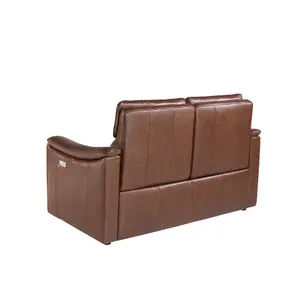 2-seater brown leather sofa with recliner Angel Cerdà image-4