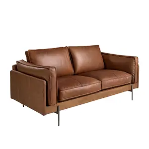 2-seater leather sofa Angel Cerdà image-1