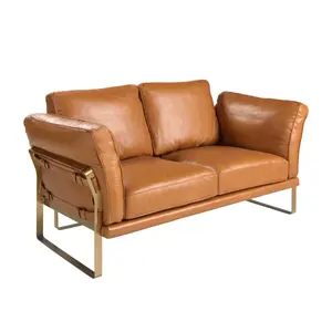 2-seater leather sofa Angel Cerdà image-1