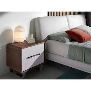 Nachttisch aus Holz und Chromstahl Angel Cerdà image-3