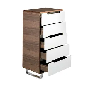 Wood and chrome steel chiffonier Angel Cerdà image-1