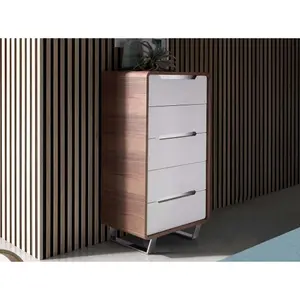 Wood and chrome steel chiffonier Angel Cerdà image-2