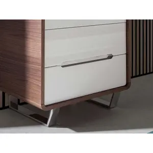 Wood and chrome steel chiffonier Angel Cerdà image-4
