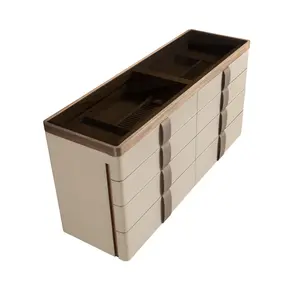 Wood and steel chest of drawers with top Angel Cerdà image-2