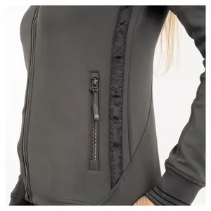 Sweatshirt équitation à capuche full zip femme ANKY image-2