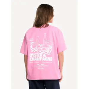 Γυναικείο T-shirt Another Cotton Lab Oyster & Champagne image-3