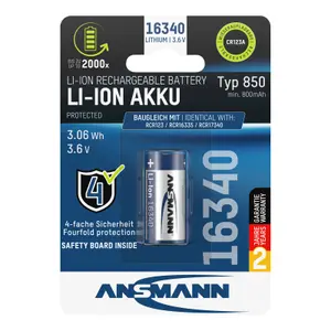 Akku Ansmann Li-Ion 16340 / RCR123