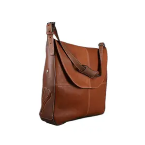 Sac à bandoulière besace en cuir Antarès Milano image-1