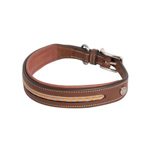 ad-collar-malt-silver-orange-skorzana-obroza-dla-psa-antares-slodowy-srebrno-pomaranczowy