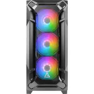 case per pc a torre media atx con pannello in vetro Antec Dark Fleet DF600 Flux RGB image-2